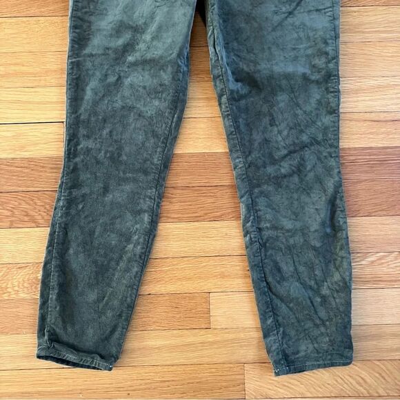 L’agence Margot High Rise Ivy Green Velvet Stretch Denim Pants Size 28 - Picture 6 of 11